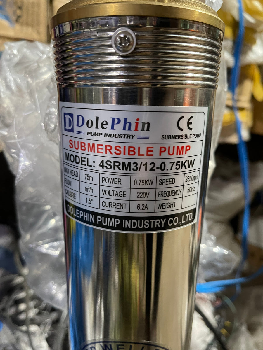 JID DOLEPHIN 4SRM Submersible Pump 4SRM3/12-0.75 KW 1 HP 240 ft delivery - Kohinoor Traders