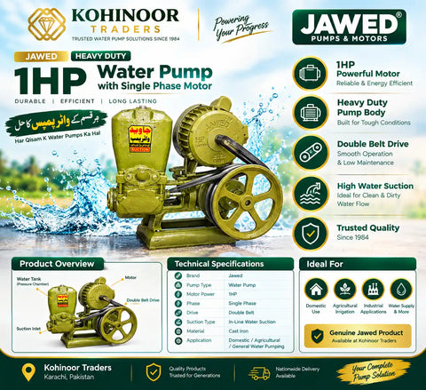 Jawed 1HP donkey water pump complete set